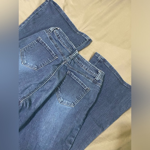 Flare High-Waisted Jeans Stretch Size Small Blue - Picture 5 of 5